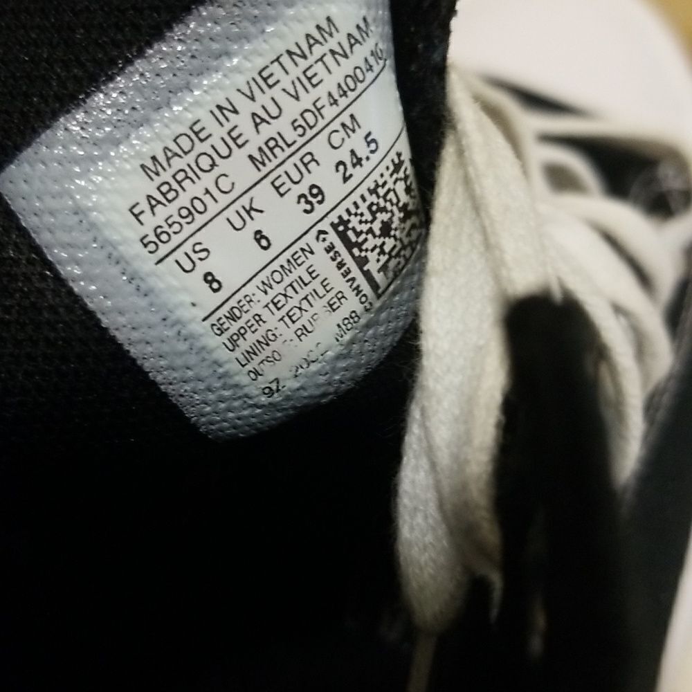 Converse Chuck Taylor Lugged Sneakers Canvas Black Women's  Size 8 - Picture 5 of 7